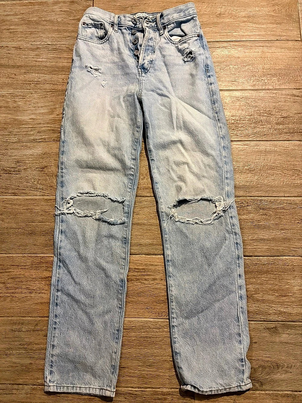 PacSun Dad Jean Distressed Blue Waist 25 Jeans